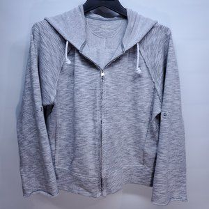 Calvin Klein Performance Gray Fleece Zip Up Long Sleeve Hoodie Medium